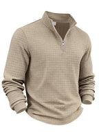 Astrix Quarter-Zip Checkered Sweatshirt