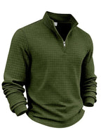 Astrix Quarter-Zip Checkered Sweatshirt