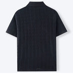 DUXE Button-Up Knit Polo