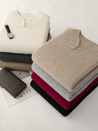 BORIO Cashmere Buckle-Up Sweater
