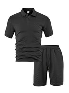 CAPRI Knit Polo & Drawstring Shorts Set