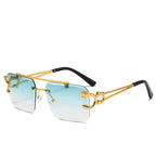 PANTHERA Rimless Retro Sunglasses