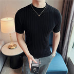 Baldwin Ribbed Mock Neck Tee