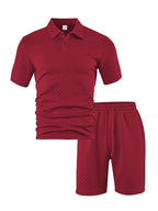 CAPRI Knit Polo & Drawstring Shorts Set