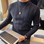 APOLLO Knitted Mock-Neck Sweater