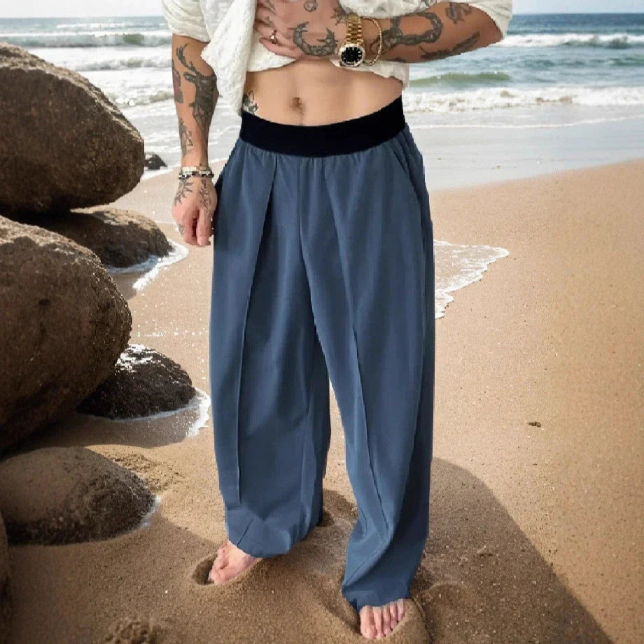 LUTHOR Wide-leg Elastic Pants