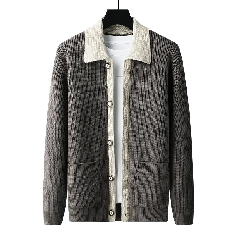 APOLLO Two-Tone Knitted Cardigan