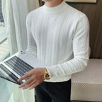 APOLLO Knitted Mock-Neck Sweater