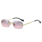 TESORO Polygon Rimless Sunglasses