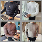 APOLLO Knitted Mock-Neck Sweater