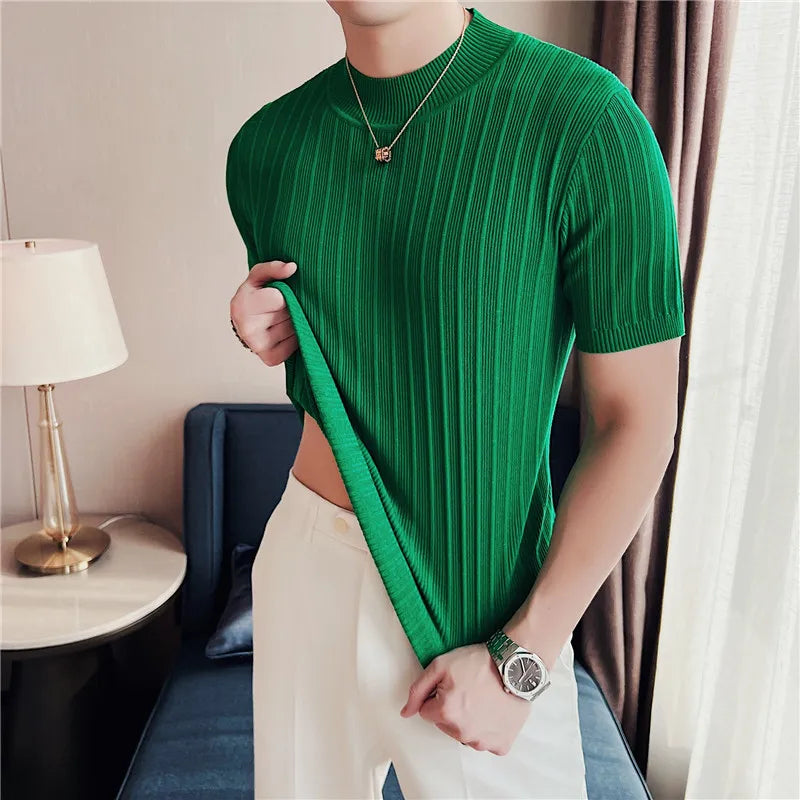 Baldwin Ribbed Mock Neck Tee