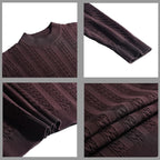 APOLLO Knitted Mock-Neck Sweater
