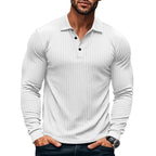 MILLER Long-Sleeve Ribbed Polo