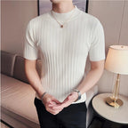 Baldwin Ribbed Mock Neck Tee
