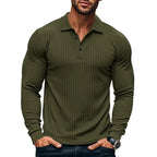 MILLER Long-Sleeve Ribbed Polo