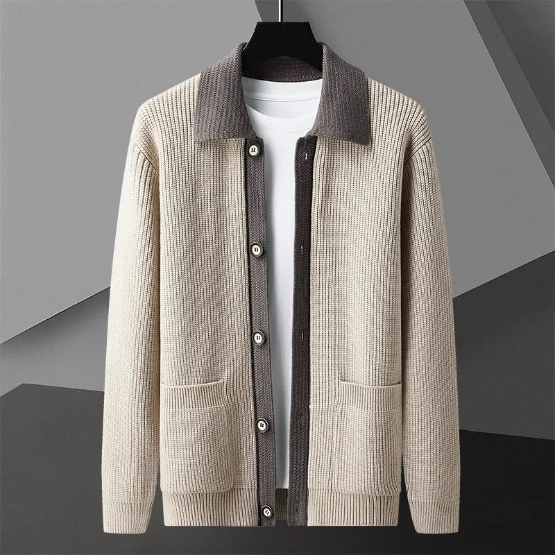 APOLLO Two-Tone Knitted Cardigan