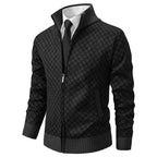 DALMON Patterned Zipper Cardigan