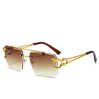 PANTHERA Rimless Retro Sunglasses