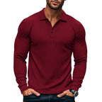 MILLER Long-Sleeve Ribbed Polo