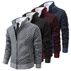 DALMON Patterned Zipper Cardigan