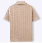 DUXE Button-Up Knit Polo
