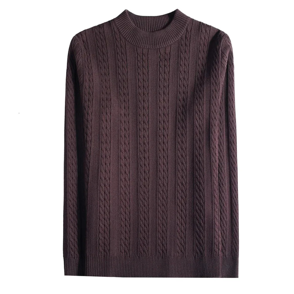 APOLLO Knitted Mock-Neck Sweater