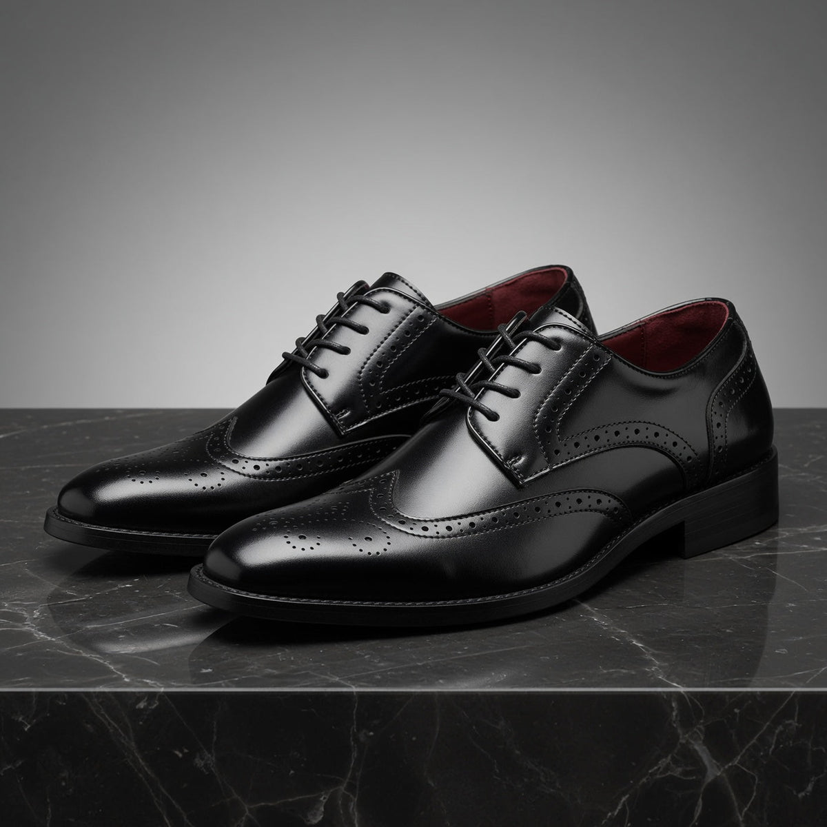 AMBERD Brogue Derby Leather Shoes