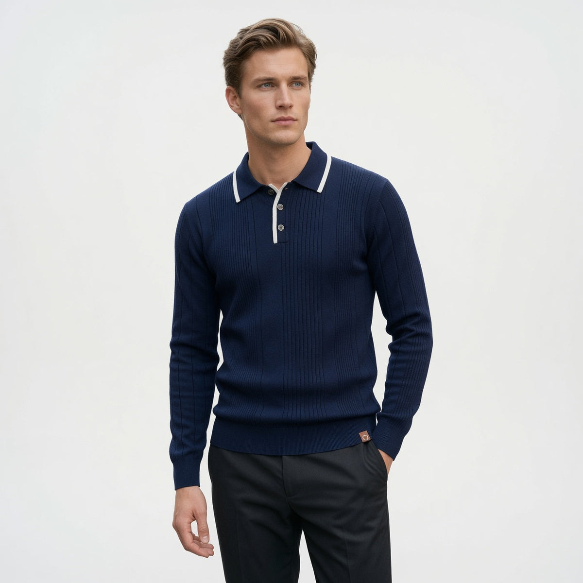 ARON Striped Knit Sweatshirt
