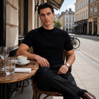 Baldwin Ribbed Mock Neck Tee