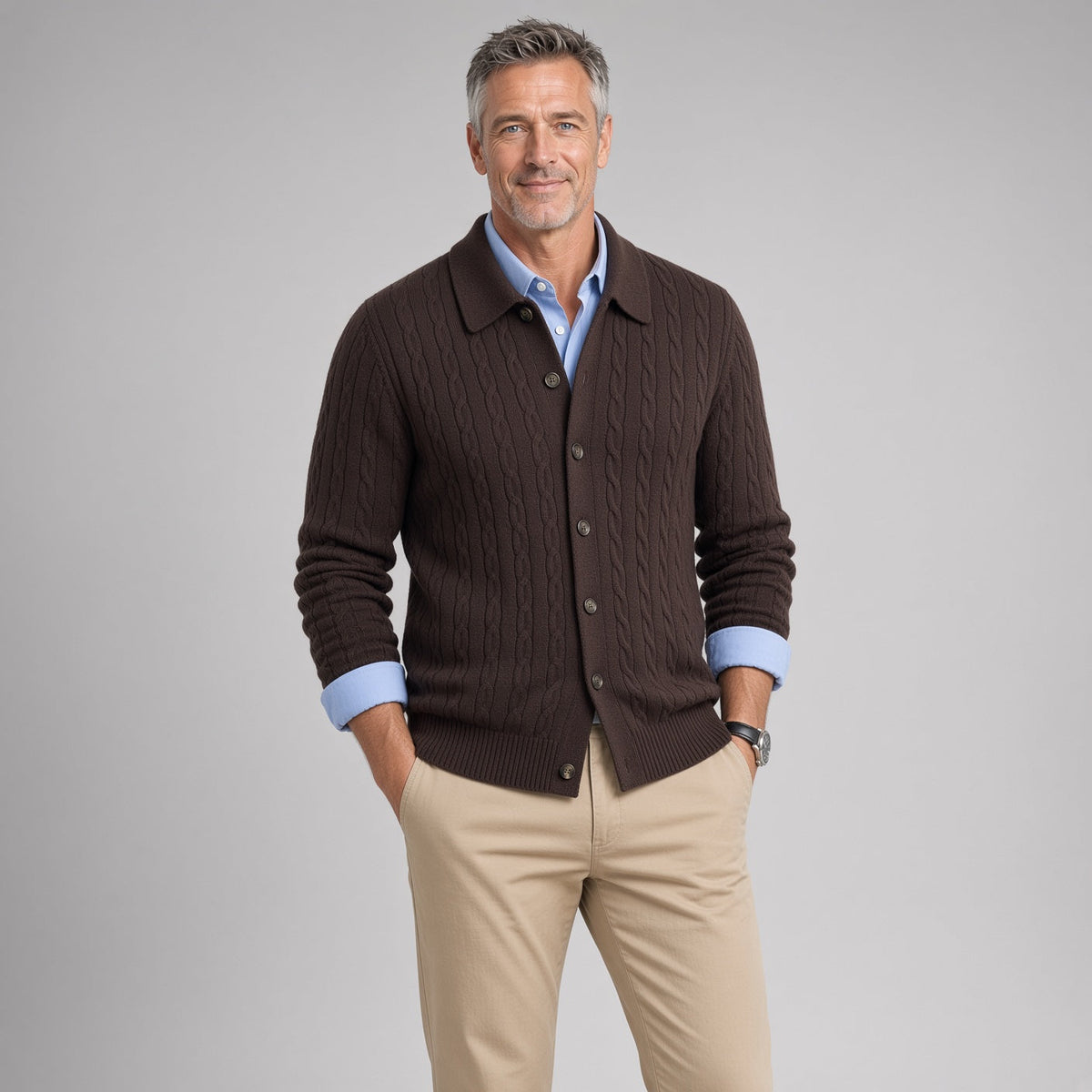 BATA Premium Cable Knit Cardigan