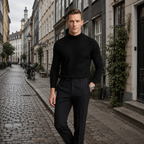 DARRO Stretchy Mock Neck Pullover