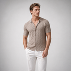 DUXE Button-Up Knit Polo
