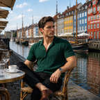 DUXE Button-Up Knit Polo