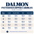 DALMON Patterned Zipper Cardigan
