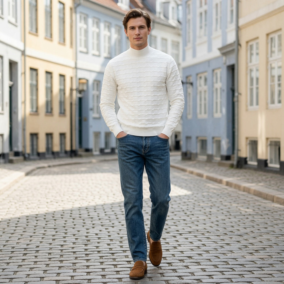 FLOE Wave Pattern Knit Sweatshirt