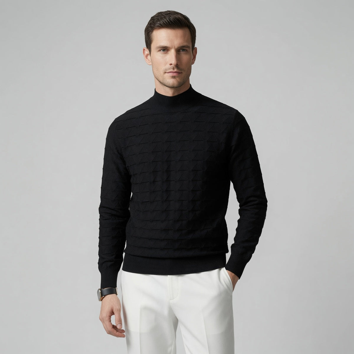 FLOE Wave Pattern Knit Sweatshirt
