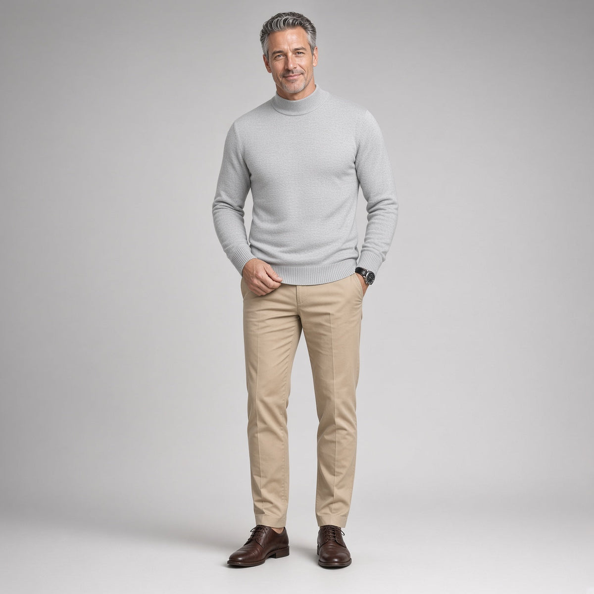 FONSI Casual Mock-neck Sweater