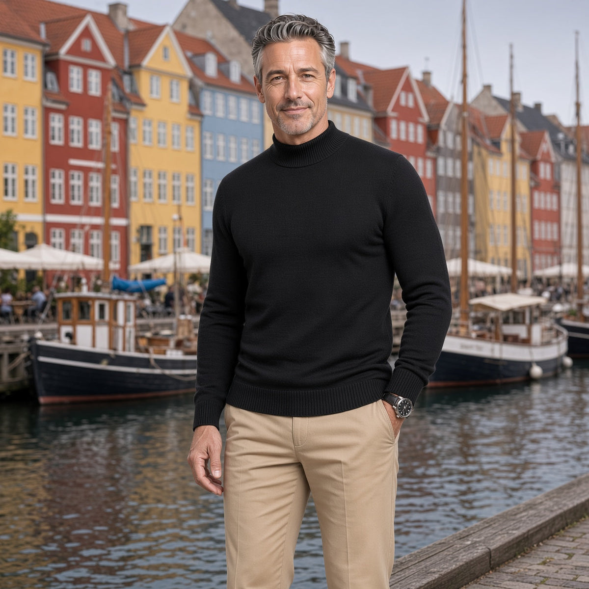 FONSI Casual Mock-neck Sweater