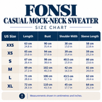 FONSI Casual Mock-neck Sweater