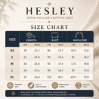 HESLEY Open Collar Knitted Vest