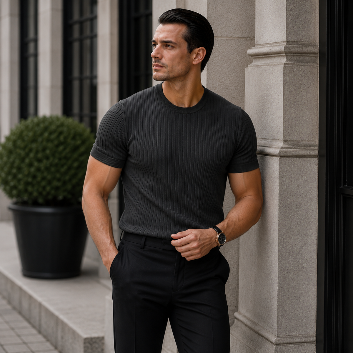 KAIX Premium Vertical-Ribbed Tee