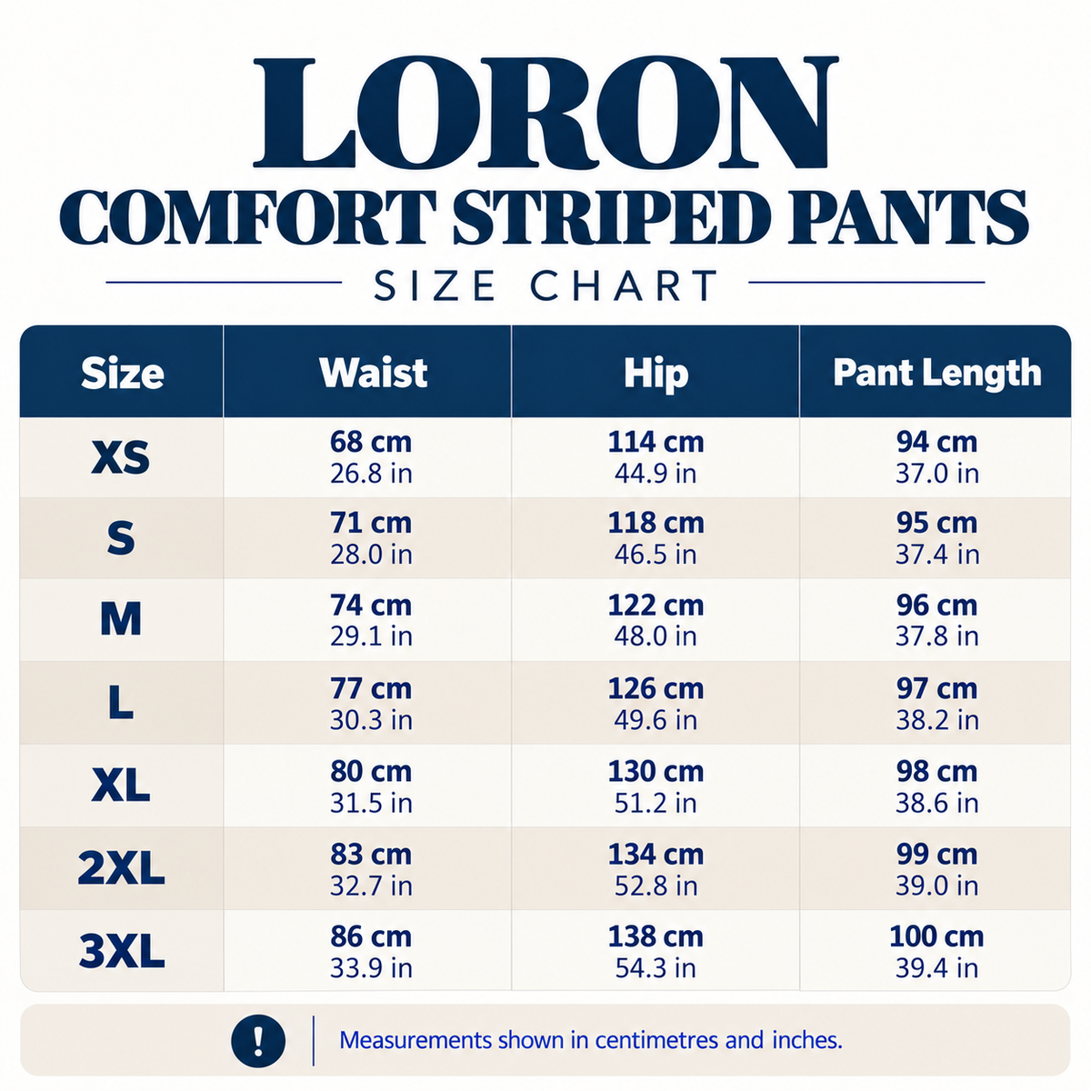 LORON Comfort Striped Pants
