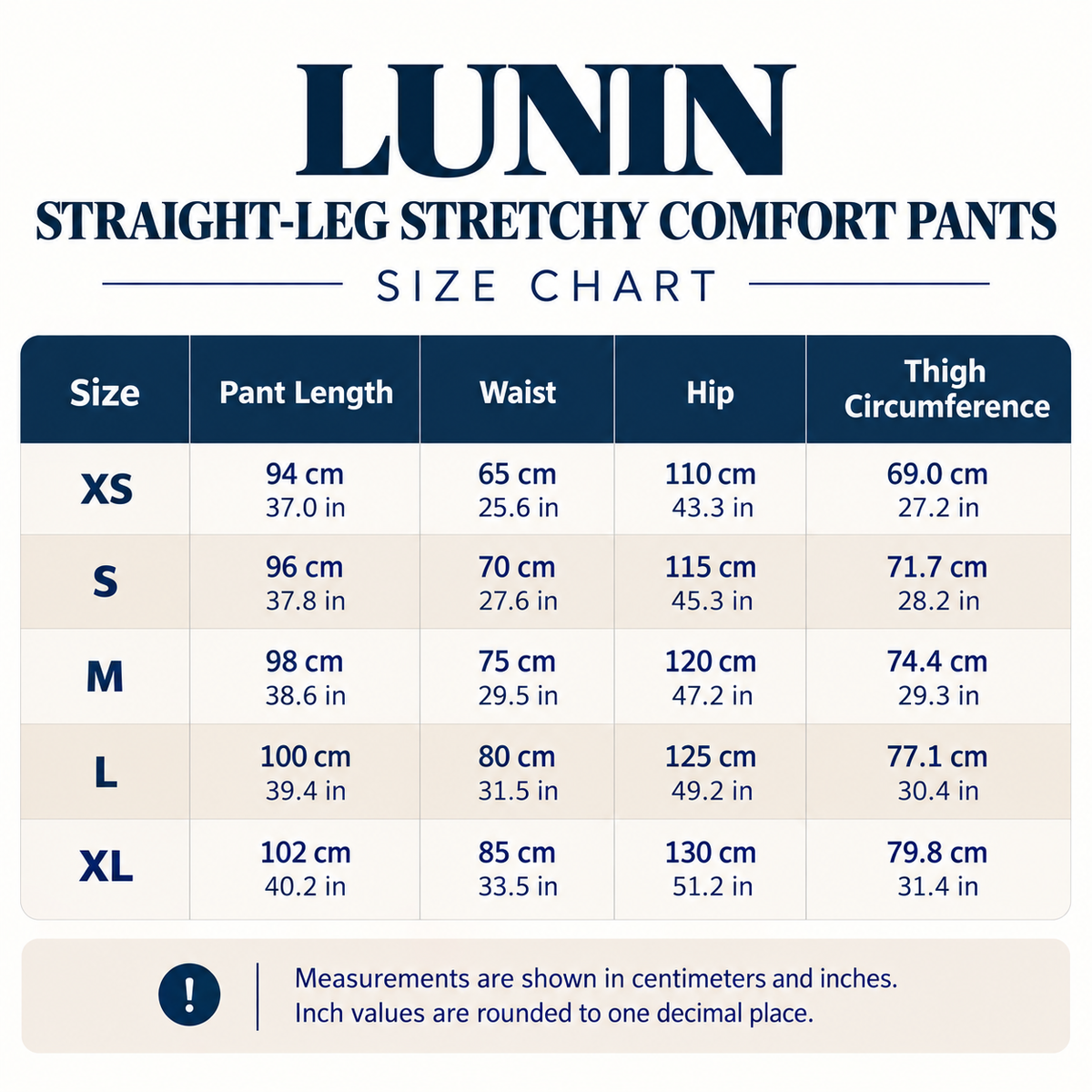 LUNIN Straight-leg Stretchy Comfort Pants