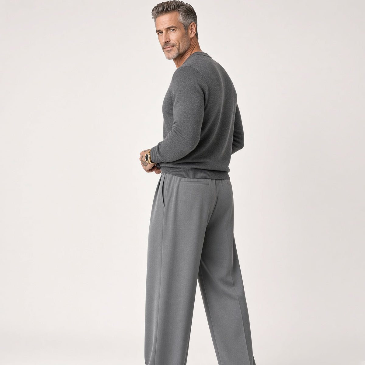 LUTHOR Wide-leg Elastic Pants