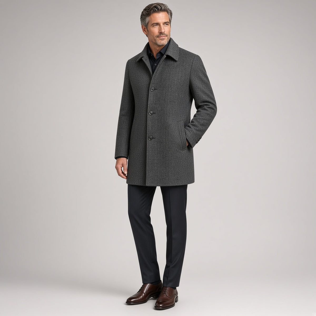 MARTEL Elegant Trench Coat with Padded Layer