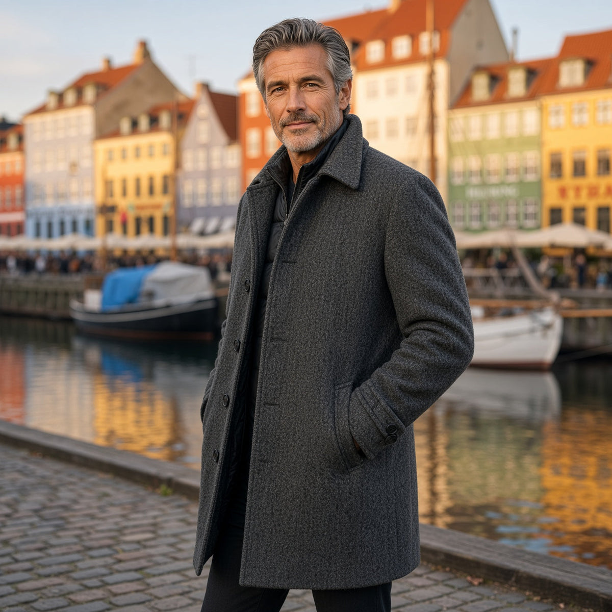 MARTEL Elegant Trench Coat with Padded Layer