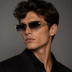 PANTHERA Rimless Retro Sunglasses