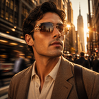 PANTHERA Rimless Retro Sunglasses