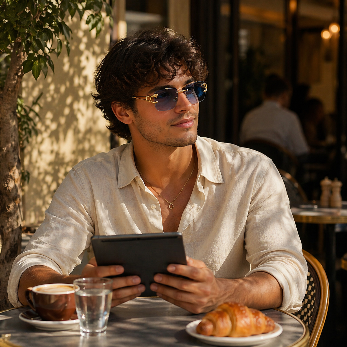 PANTHERA Rimless Retro Sunglasses