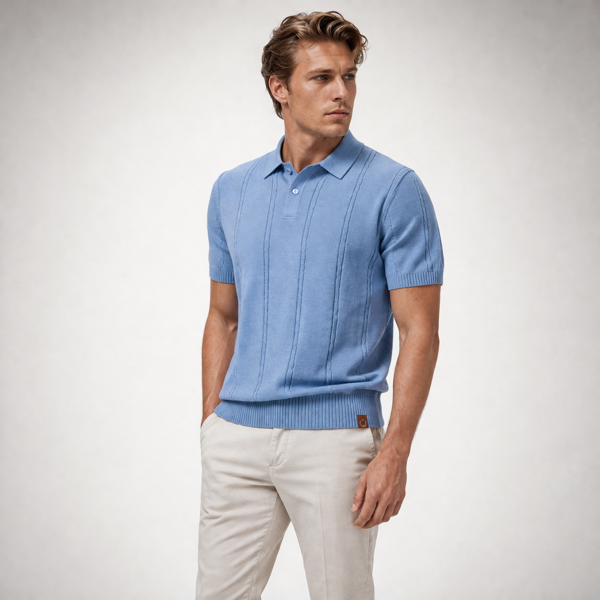 PIER Premium Stripe Golf Polo